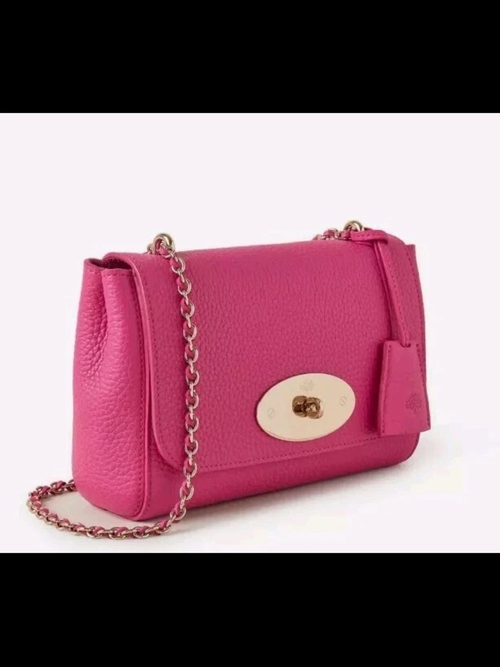 Mulberry Hot Pink Leather Chain Shoulder Bag
